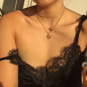 Sexy Velvet Lace Trim Cami (Adjustable Straps)